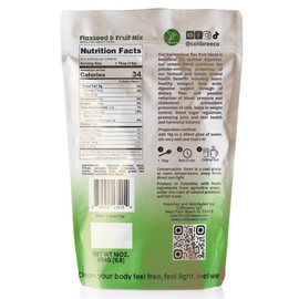 Colibreeco, Flaxseed Ground and Fruit Blend, Peppermint and Lemon, 1 Pound (Pack of 2), Pland-Based Nutrition, Omega 3 and Fiber, Gluten Free, Vegan, Perfect for Smoothies, Baking, Sprinkling.