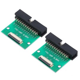 MECCANIXITY 2pcs FFC FPC Connector Board 26 Pin 0.5mm Socket to 2.54mm Double Row Right Angel DC3 Male Pin Header Strip Adapter, PCB Converter Board for LCD TVs/Digital Cameras/Laptops