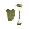Jade Massage Roller Gua Sha Facial Massage Face Lifting Lymphatic Circulation Twin Type / 옥 마사지 롤러 괄사 페이셜마사지 페이스 얼굴 리프팅 림프순환 트윈형