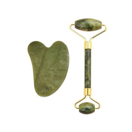 Jade Massage Roller Gua Sha Facial Massage Face Lifting Lymphatic Circulation Twin Type / 옥 마사지 롤러 괄사 페이셜마사지 페이스 얼굴 리프팅 림프순환 트윈형