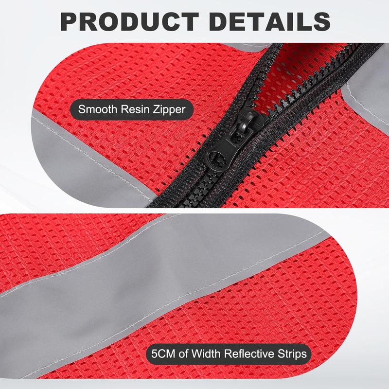 PATIKIL High Visibility Reflective Mesh Safety Vest, Class 2 Construction