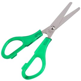 Craft County Ambidextrous Stainless Steel Safety Scissors – Ideal for Crafting, Office Use, Classrooms, and More (Green)