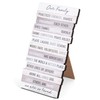 Lighthouse Christian Products Plaque-Wall/Desktop-MDF-Stacked Wood-Our Family II-5x10 (#45035)