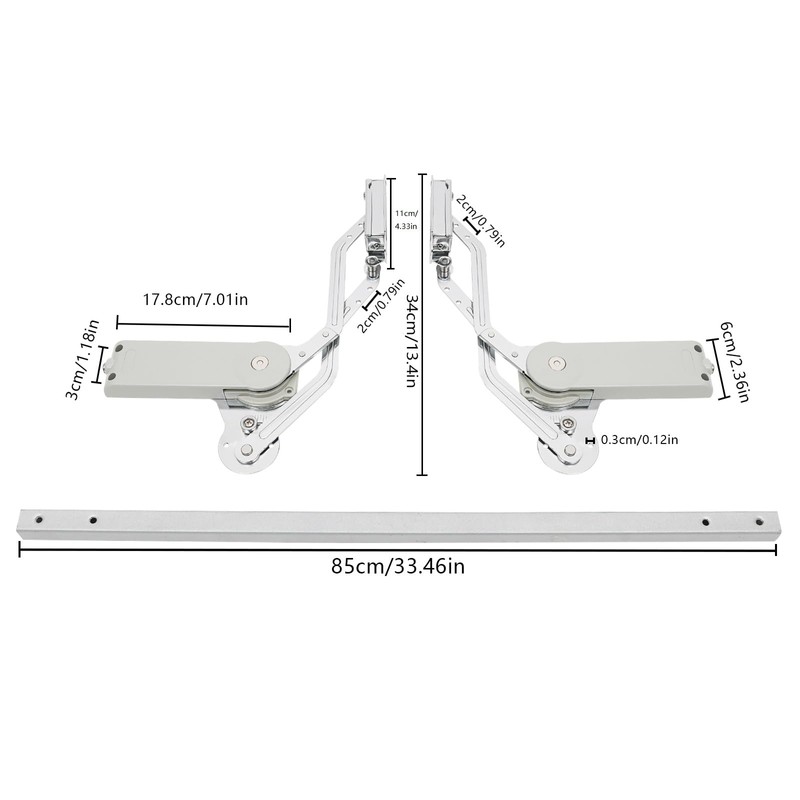 Adjustable Hydraulic Buffer Cabinet Door Hinges, Vertical Swing Lift Up