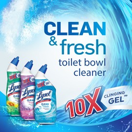 Lysol Clean & Fresh Toilet Bowl Cleaner, Ocean Fresh, 24 oz (Pack of 4)