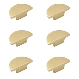 INCREWAY Drawer Pulls Solid Brass Half Moon Drawer Pulls Half Round Furniture Handle Gold Modern Copper Hardware Knobs Decorative Door Knobs