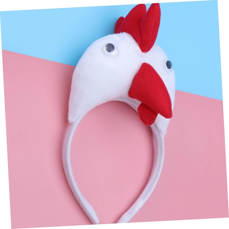 Healvian 4pcs Cartoon Rooster Headband Funny Animal Costume Accessory for