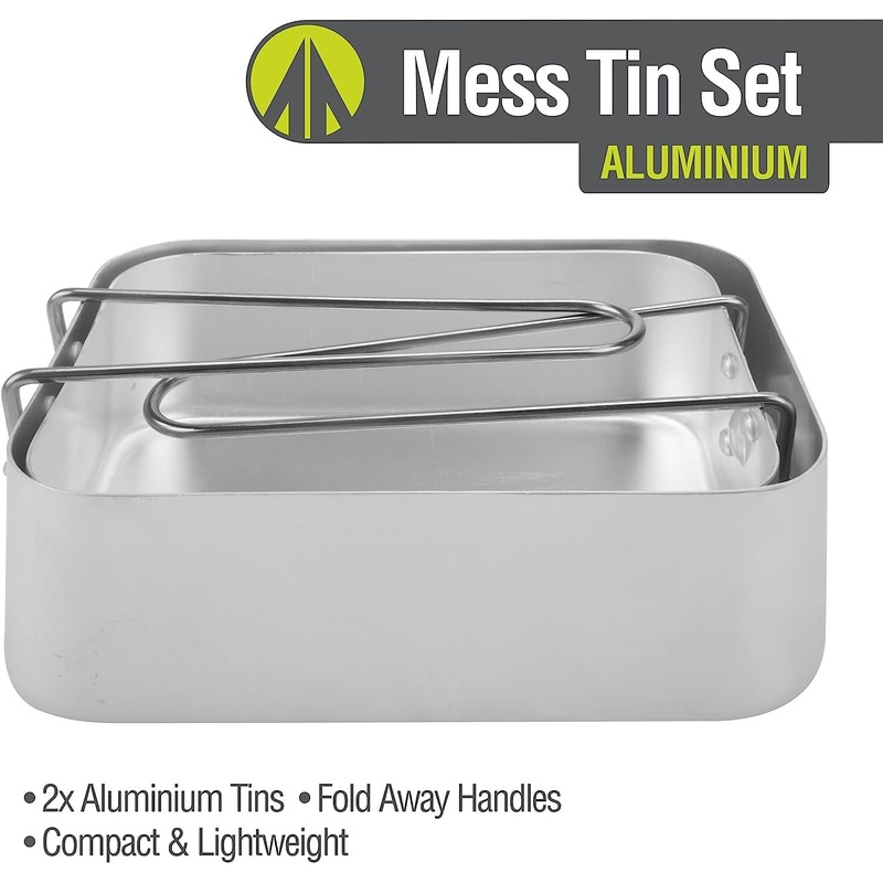Widdle Gifts Ltd Camping/Outdoor Eating/Drinking Gear - Set 2 Aluminium