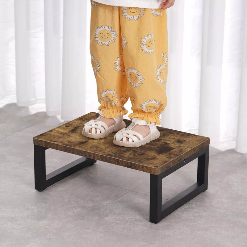 Snughome Wooden Step Stools for Kids Solid Portable Wooden Bedside