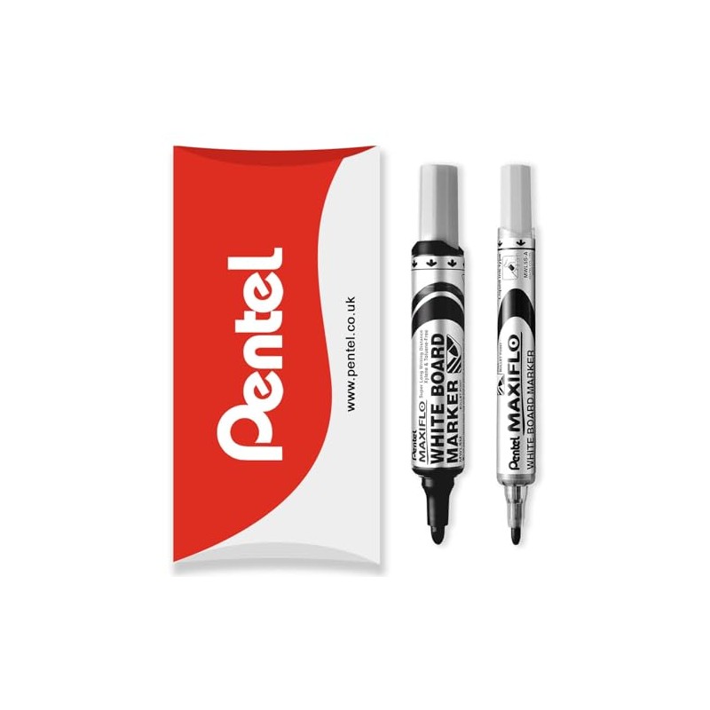Pentel Maxiflo Whiteboard Marker Pen - Fine & Medium Bullet