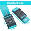 2 PCS Luggage Straps with Coded Lock, 200cm Adjustable Travel