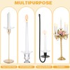 4 Pack Wavy Glass Bobeches for Candlestick Holders, Candle Drip