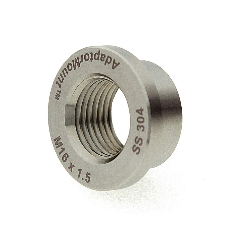 M16 x 1.5 Stainless Steel 304 Female Threaded Stepped Weld