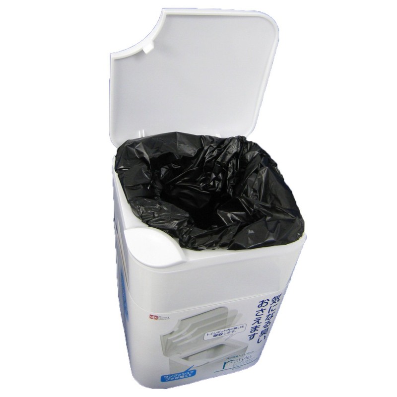 Nikko Antibacterial Sanitary Plastic Bag, Black, 11.8 x 13.8 inches