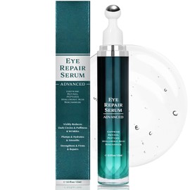Under Eye Cream for Dark Circles and Puffiness, Eye Serum with Caffeine, Retinol, Peptides & Hyaluronic Acid.