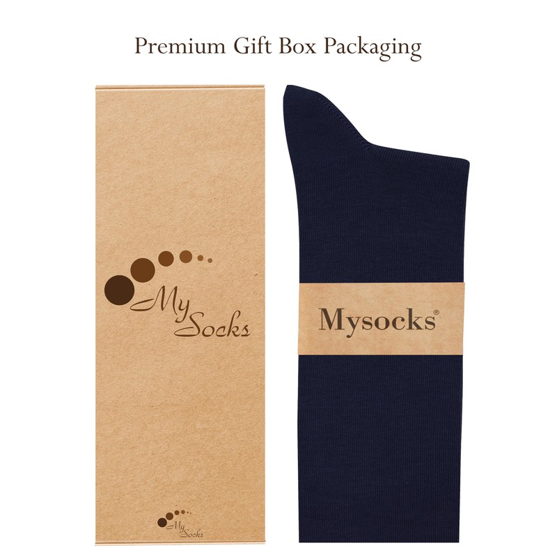 Mysocks Unisex Knee Socks, Long Socks - navy, size: 37-41