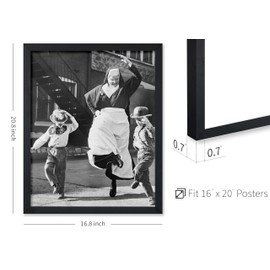 Poster Master Vintage Irish Dancing Poster - Retro Dancing Nun Print - Saint Patrick's Day Art - Ireland Art - Gift for Him, Her, Men, Women - Decor for Bedroom, Living Room, 16x20 Black Framed