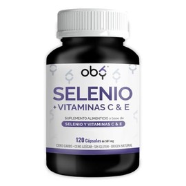 OBY Selenio enriquecido con Vitamina C y Vitamina E | 120 Capsulas | Suplemento Alimenticio | Vitaminas para Hombre y Mujer