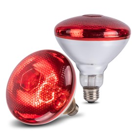 Wesome Lighting 250W Chicken Heat Lamp Bulbs, PAR38 Heat Lamp for Chicks, Infrared Reflector Heating Bulbs for Brooder Heater, Infrared Heat Lamp for Pet, Bathroom, Food (2 Pack)