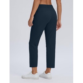 Seamaid Women's Golf Pants with Deep Pockets 7/8 Stretch Athletic Travel Pants for Casual Lounge Navy S