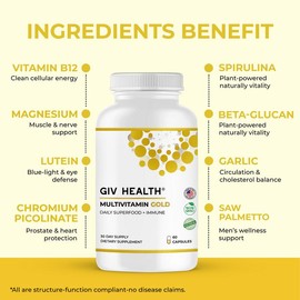 Multivitamin Gold by GIV Health – Advanced Superfood & Immune Support Supplement for Men & Women