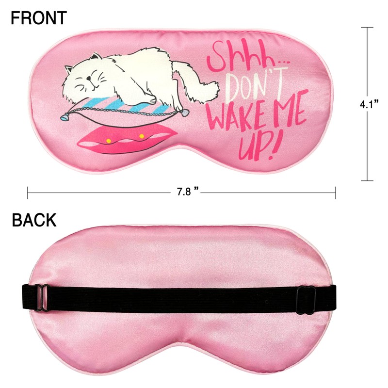 ANTI BASIC Funny Silk Sleep Masks with Adjustable Strap, Comfortable