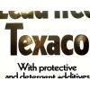 Texaco Gas Station Pump Sticker Unused Lead-Free White Black Print