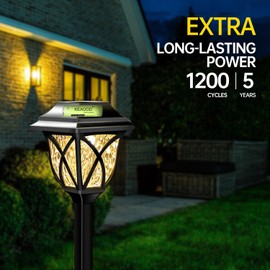 KEAOOD Ni-MH Rechargeable AA Solar Batteries 1.2v Pre-Charged 1000mAh Double A Battery for Solar Lights, String Lights，Pathway Lights (AA 1000mAh - Pack 12)