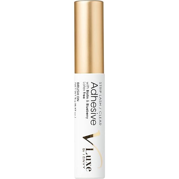 V Luxe by iEnvy Waterproof Strip Lash Adhesive Clear, Latex-FREE,