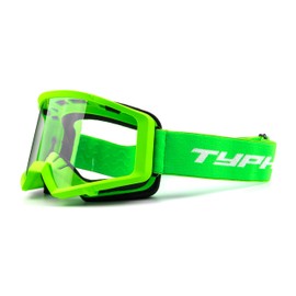 Typhoon Youth Glove & Goggle Combo Motocross Offroad ATV MX Dirt Bike - Green - XL