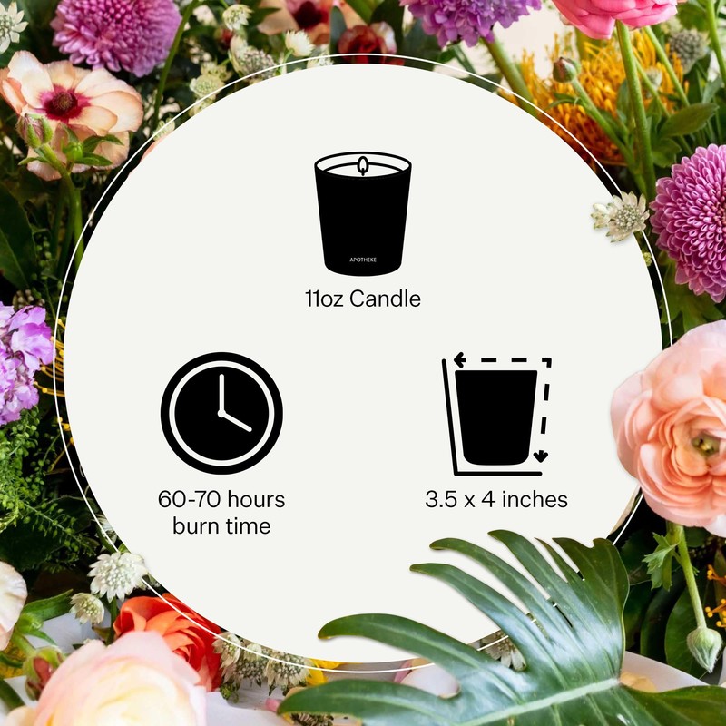 Apotheke Signature Scented Candles for Home, Charcoal - 10.5 oz