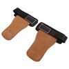 2PCS Weight Lifting Grips with Wrist Straps Cowhide SBR Full