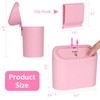 Accmor Car Trash Can with Lid, 2 Pack Pink Mini