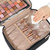 NISHEL Large Double Layer Travel Makeup Bag Women, Cosmetic Case,
