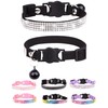 Aecllcea Cat Collars for Girl Cats with Rhinestone Soft Velvet,Breakaway