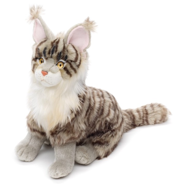 Uni-Toys - Maine Coon Cat Sitting (Grey) - 30 cm