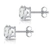 Moissanite Stud Earrings • 14K Gold Solid • Round Cut