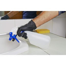 Rostaing MECANO B-IT08 100 Gants Ambidextres Nitrile Black Semi Jetables Mécanique Teinture Entretien Waist 08 Gloves Black 8