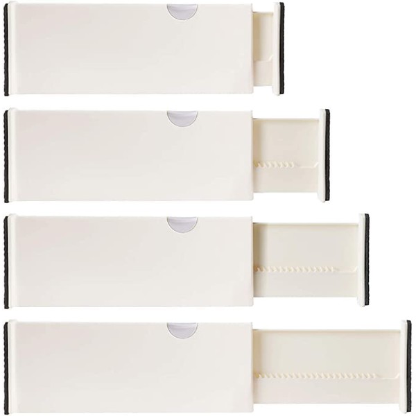 4 Adjustable Drawer Dividers, Organize Silverware and Utensils in Home