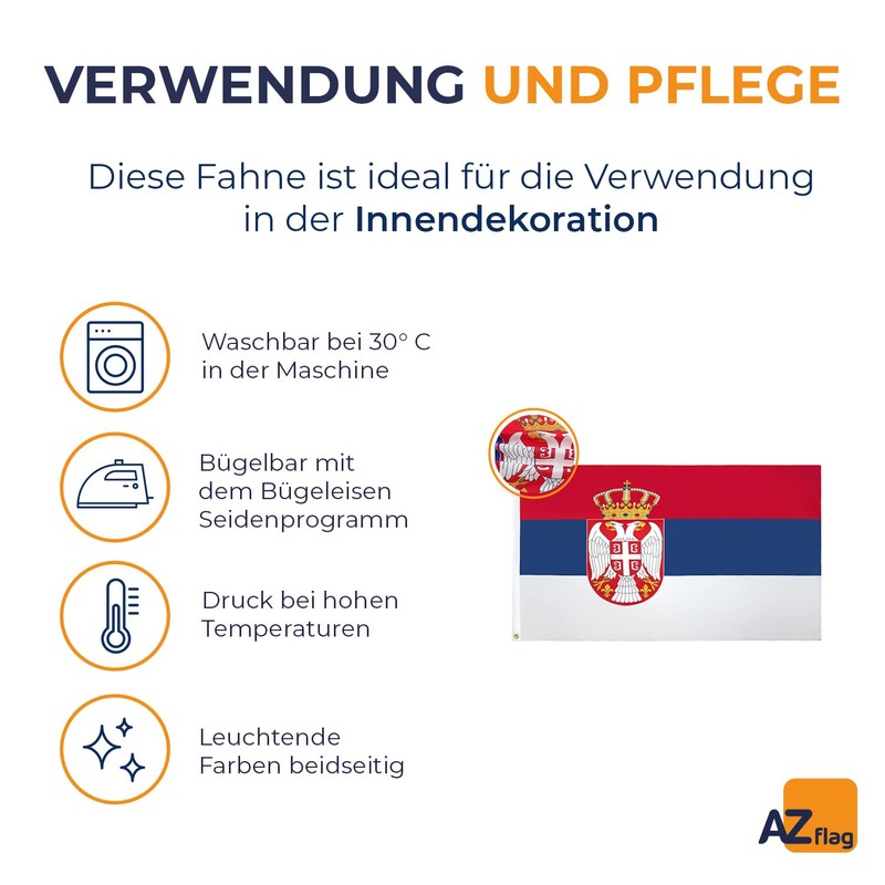 AZ FLAG - Serbian Flag - 150 x 90 cm