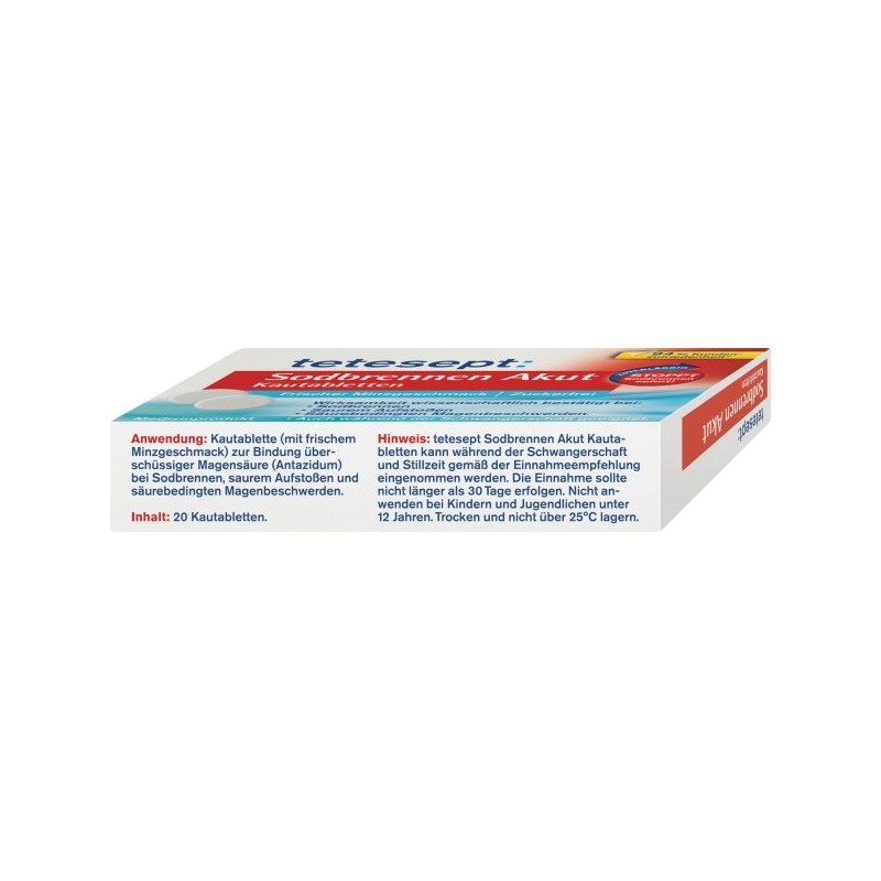 테테셉트 급성 속 편안함 츄어블 정제 20정 Teytesept Acute Comfort