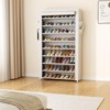 LANTEFUL Shoe Rack with Covers 10 Tier Tall Shoe Rack