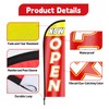 NOW OPEN Feather Flag, 8.2ft NOW OPEN Sign with Aluminum