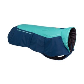 RUFFWEAR Vert Jacket, Insulated Outdoor Winter Dog Jacket with Leg Loops for Secure Fit, Windproof & Waterproof, Easy On/Off, includes Leash Portal, for Large Dogs, Size L, Aurora Teal