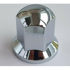 24/7 Auto 25 x 32mm Chrome Plastic Wheel Nut Covers for Trucks, Trailers, Trucks
