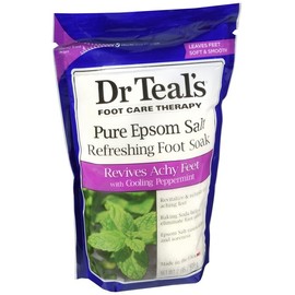 Dr. Teal's Pure Epsom Salt Refreshing Foot Soak Cooling Peppermint 2 LB