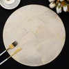 Evevda Gold Vinyl Placemats Set of 6 Flower Placemats Round
