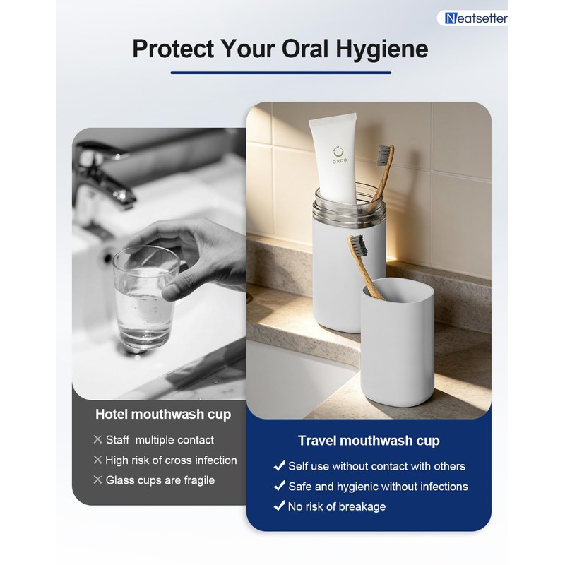 Travel Toothbrush Case & Cup Set – Sleek Toothbrush Holder