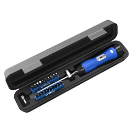 LABEAR- 23PCS 1/4"Dr. 20-100 in-lbs Torque Wrench Screwdriver Set with Interchangeable Bits & T-bar, for Bike, Firearms, electronic, adjustments, and instrument assembly.