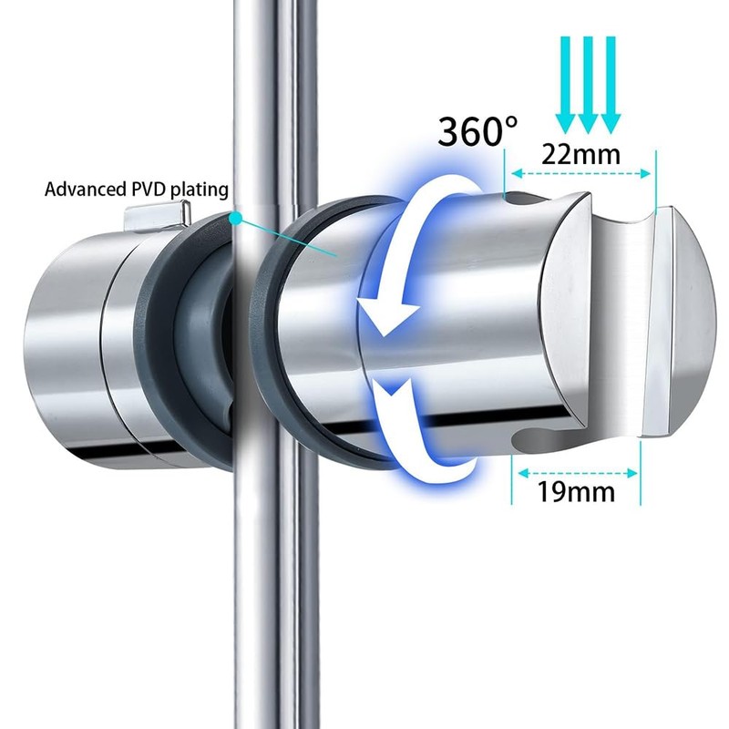 Yeenano Shower Head Holder,Universal Adjustable Shower Bracket Replacement Hand Shower